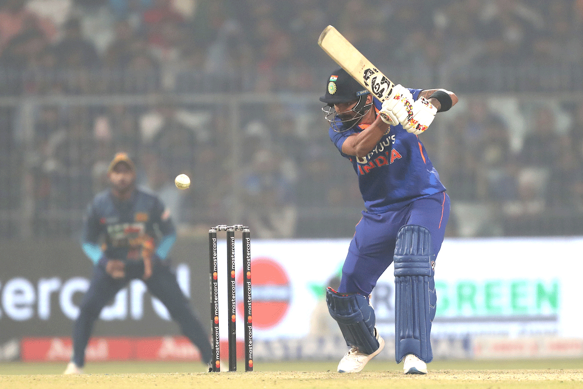 KL Rahul scored an unbeaten 64 off 103 balls as he gradually consolidated India's position in the second ODI at the Eden Gardens after they were 86 for four in the chase of Sri Lanka's 215.
