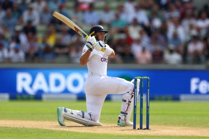 Joe Root in action during the Ashes 