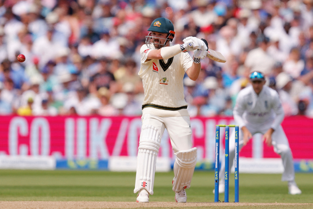 Australia's Travis Head batted well for his 50 before being dismissed by Moeen Ali