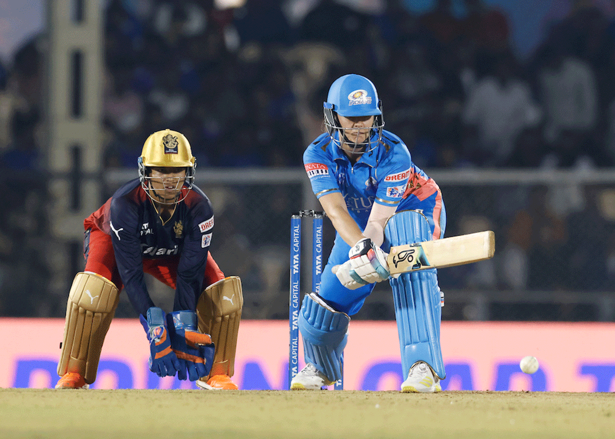 MI's Nat Sciver-Brunt gets cheeky during her 55 not out