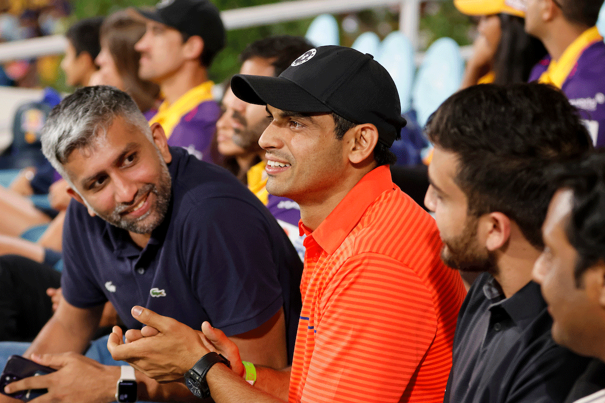 Neeraj Chopra at the WPL match