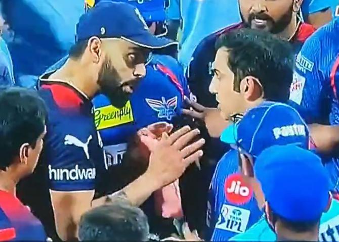 RCB opener Virat Kohli and LSG mentor Gautam Gambhir were involved in a heated exchange after the IPL 2023 match