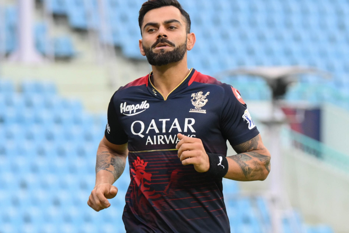 Virat Kohli jogs