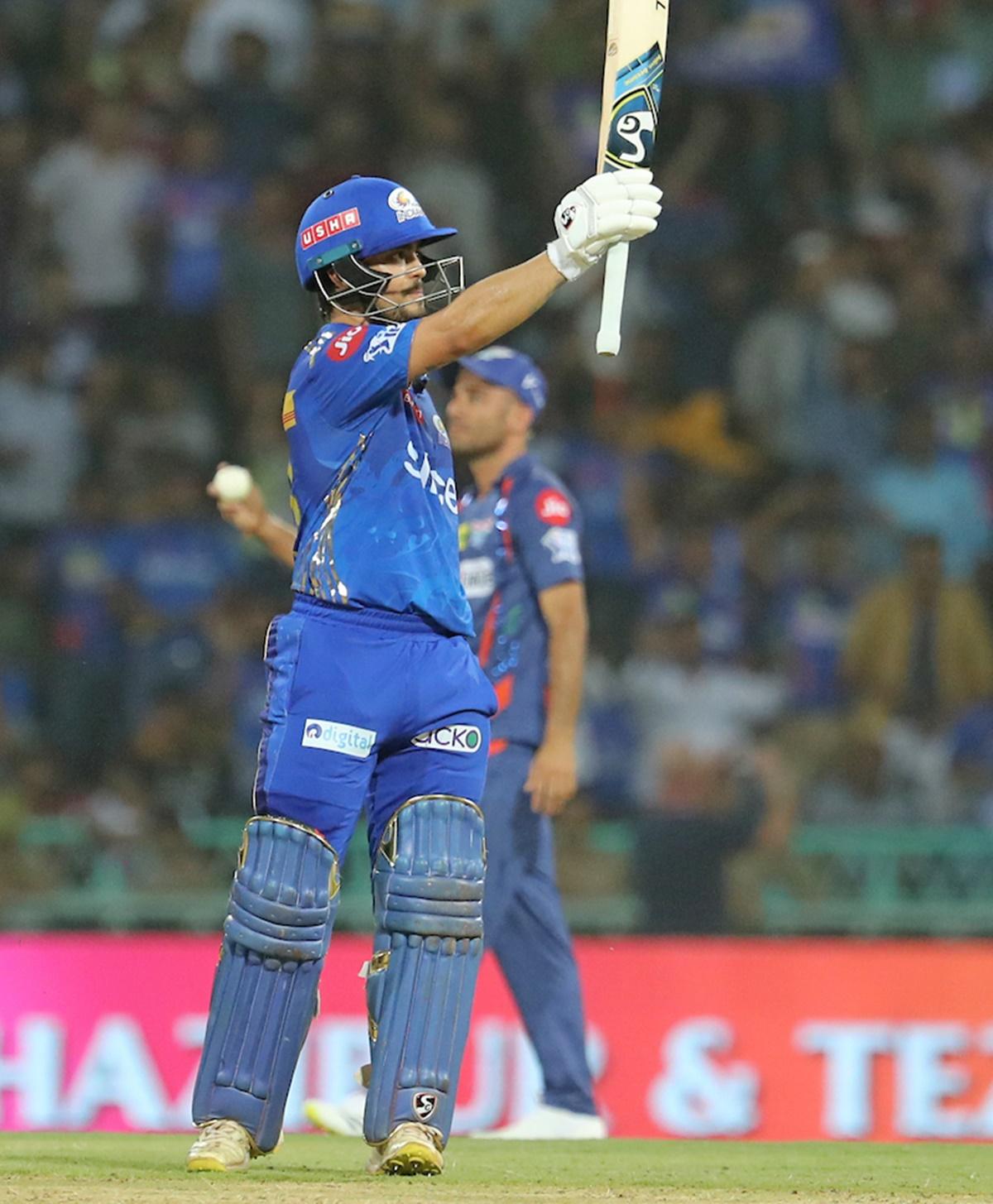 Ishan Kishan celebrates his half-century