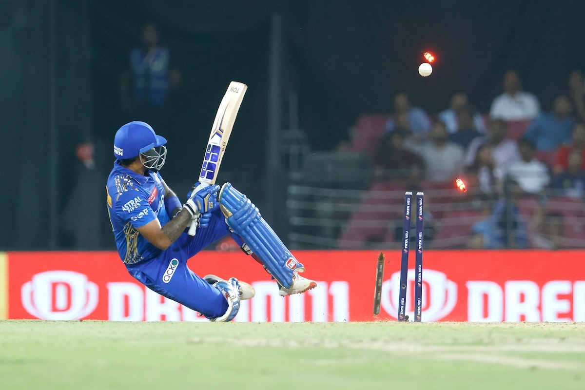 Suryakumar Yadav is bowled by Yash Thakur