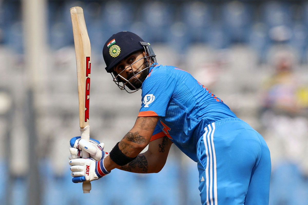 Virat Kohli scored a brisk 88 off 94 balls before being dismissed to miss out on his 49th ODI century