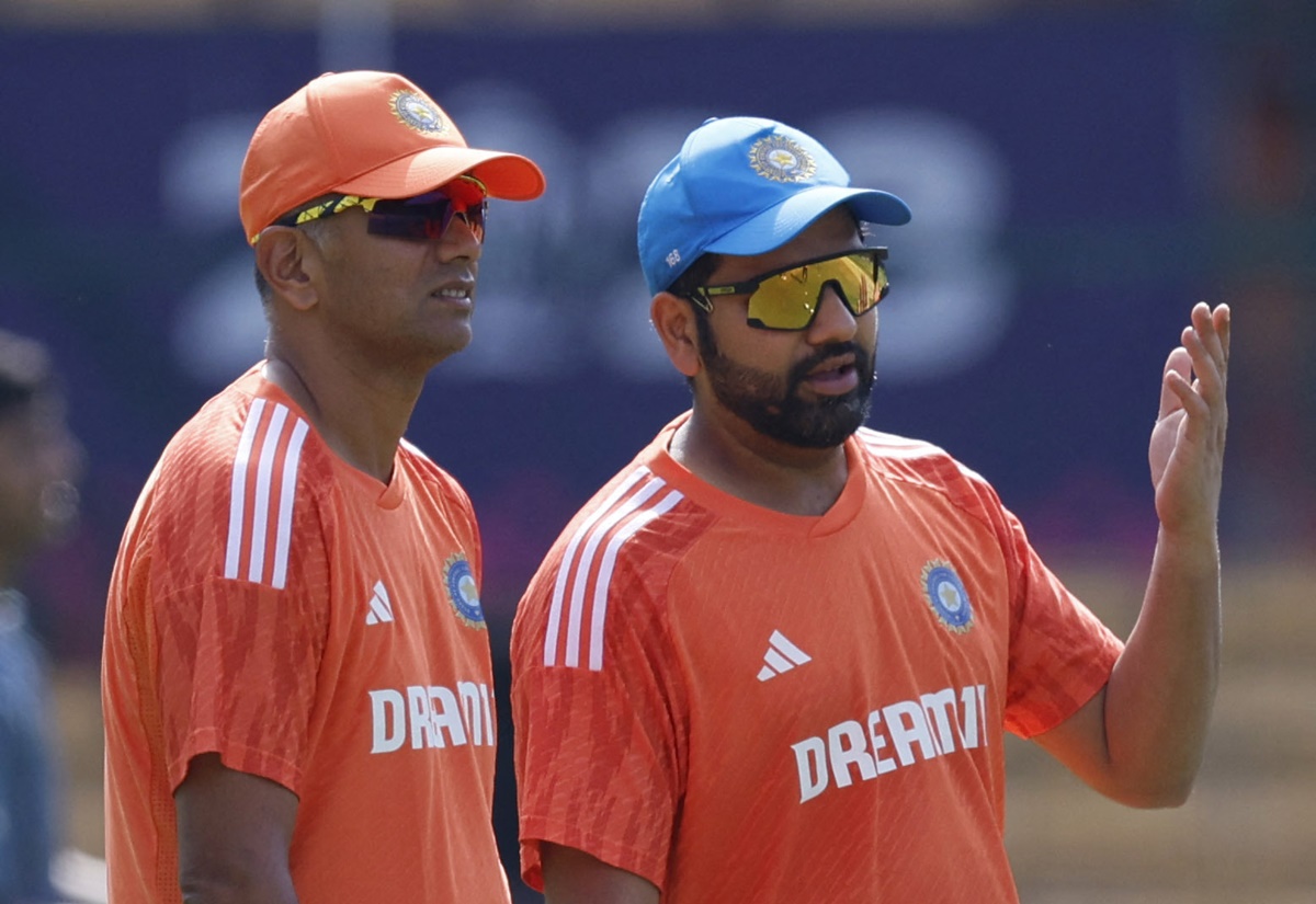 India Head Coach Rahul  Dravid and captain Rohit Sharma