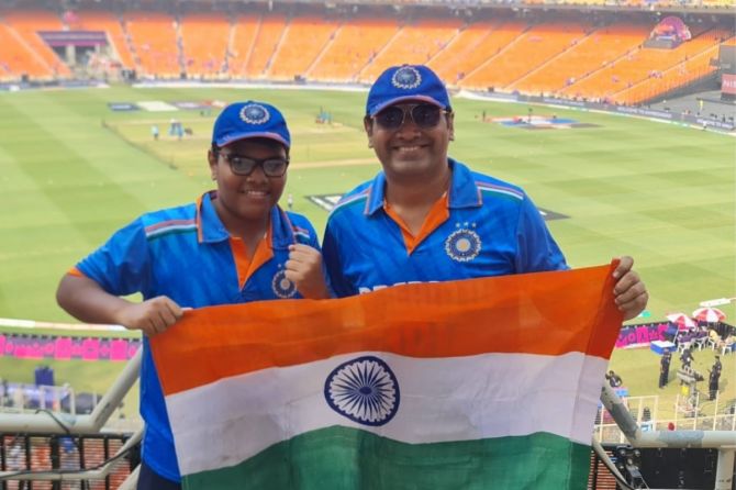 The World Cup final is a family bonding exercise for some cricket-mad fans