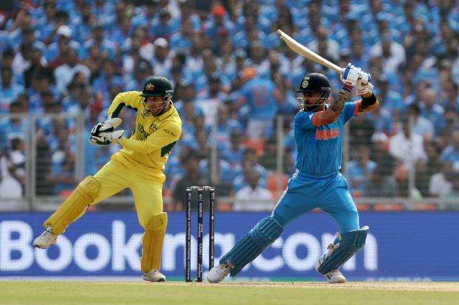 India's Virat Kohli in action