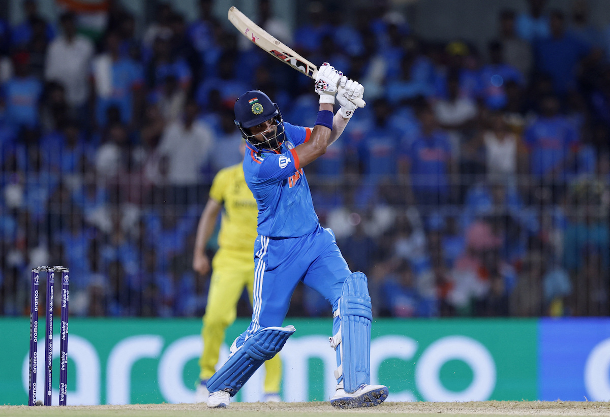 KL Rahul made an unbeaten 97 batting at number 5 in the World Cup opener against Australia on Sunday