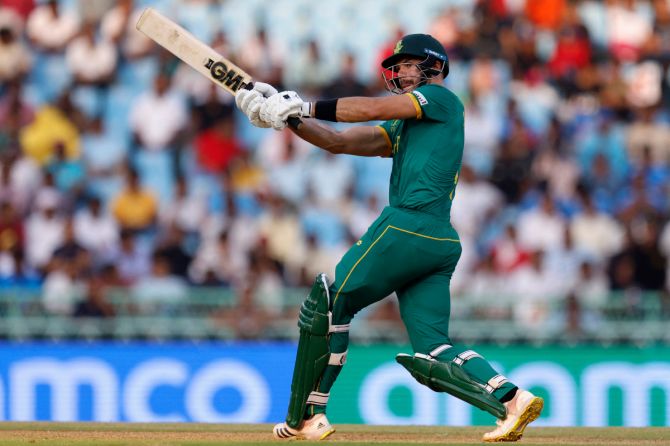 Aiden Markram made the most of a reprieve to make 56 off 44 balls help South Africa post a big total