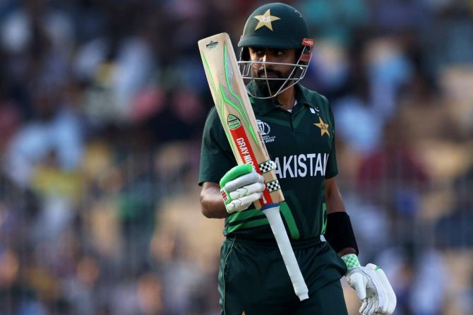 Pakistan captain Babar Azam finally hit some form to top-score with 74