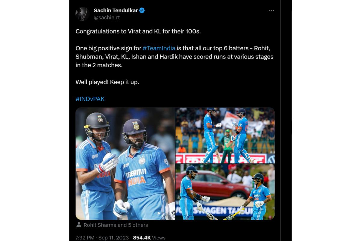 Sachin Tendulkar's tweet