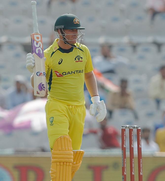 Australian opener David Warner scored a half-century on Friday