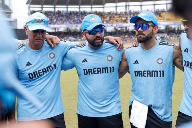 Rahul Dravid, Rohit Sharma and Virat Kohli