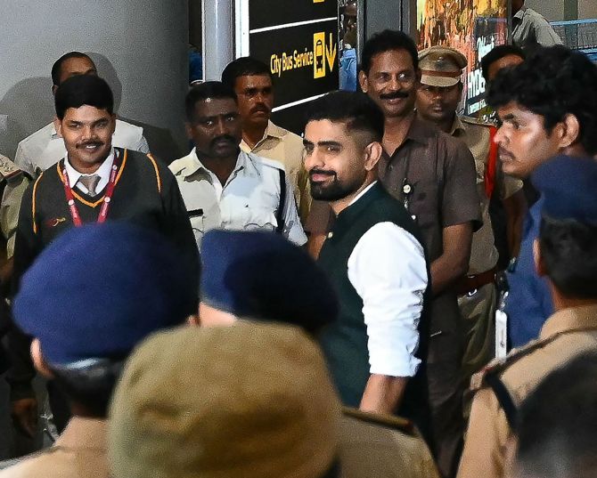 Babar Azam and Co got a roaring welcome at the Hyderabad on Wednesday