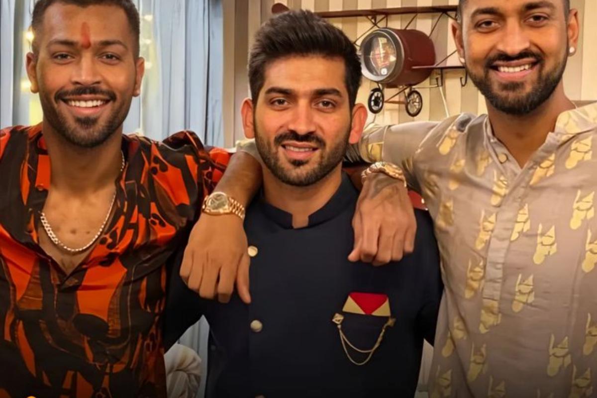 Hardik, Vaibhav and Krunal Pandya in happier times