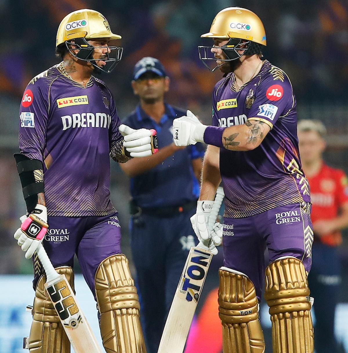 Openers Sunil Narine and Phil Salt put on a massive 138-run stand