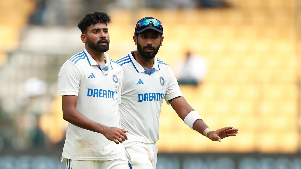 Mohammed Siraj with Jasprit Bumrah