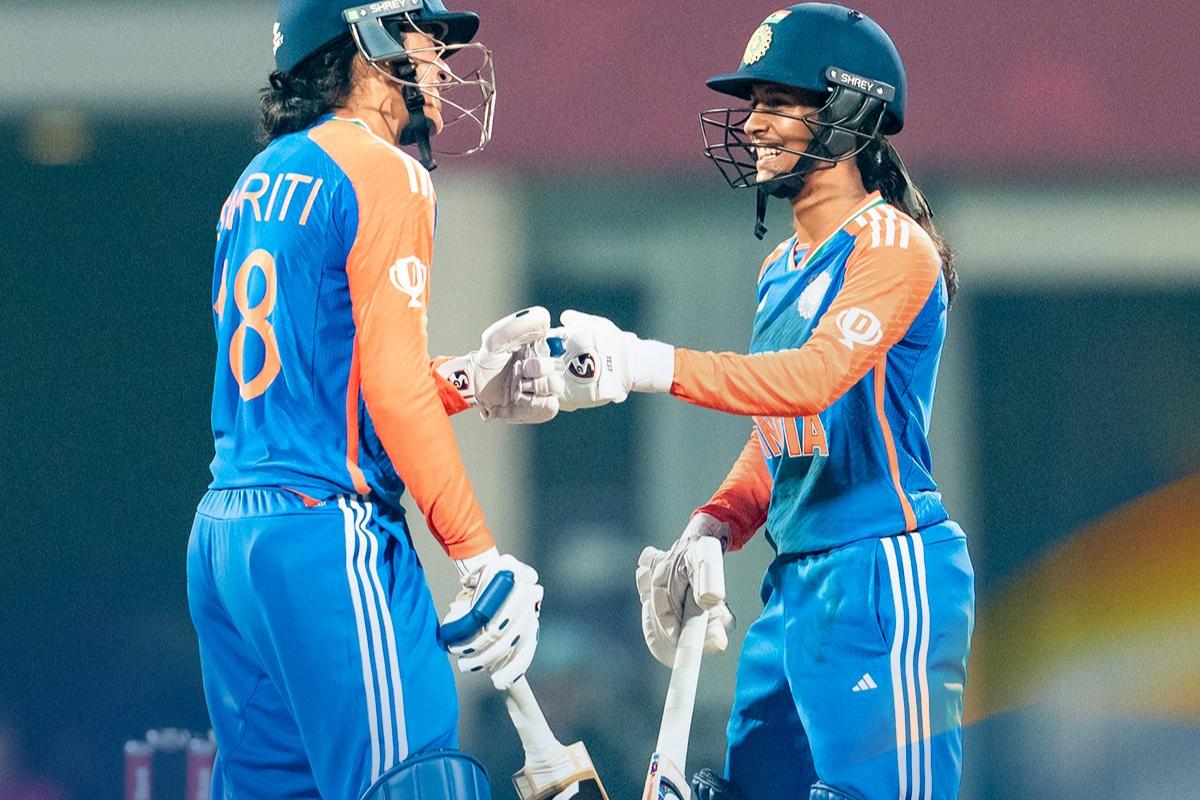 Smriti Mandhana and Jemimah Rodrigues put on 81 for the second wicket off 44 balls in the first T20I against West Indies in Navi Mumbai on Sunday