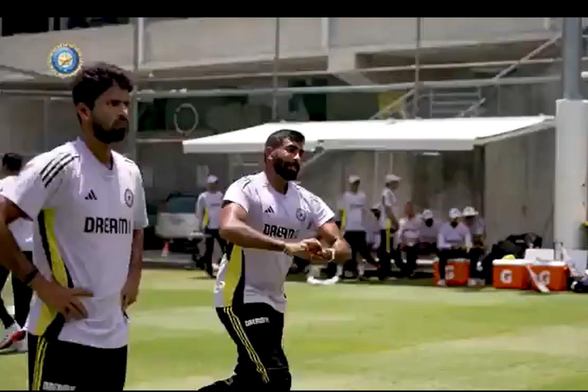 Jasprit Bumrah bowls in the nets