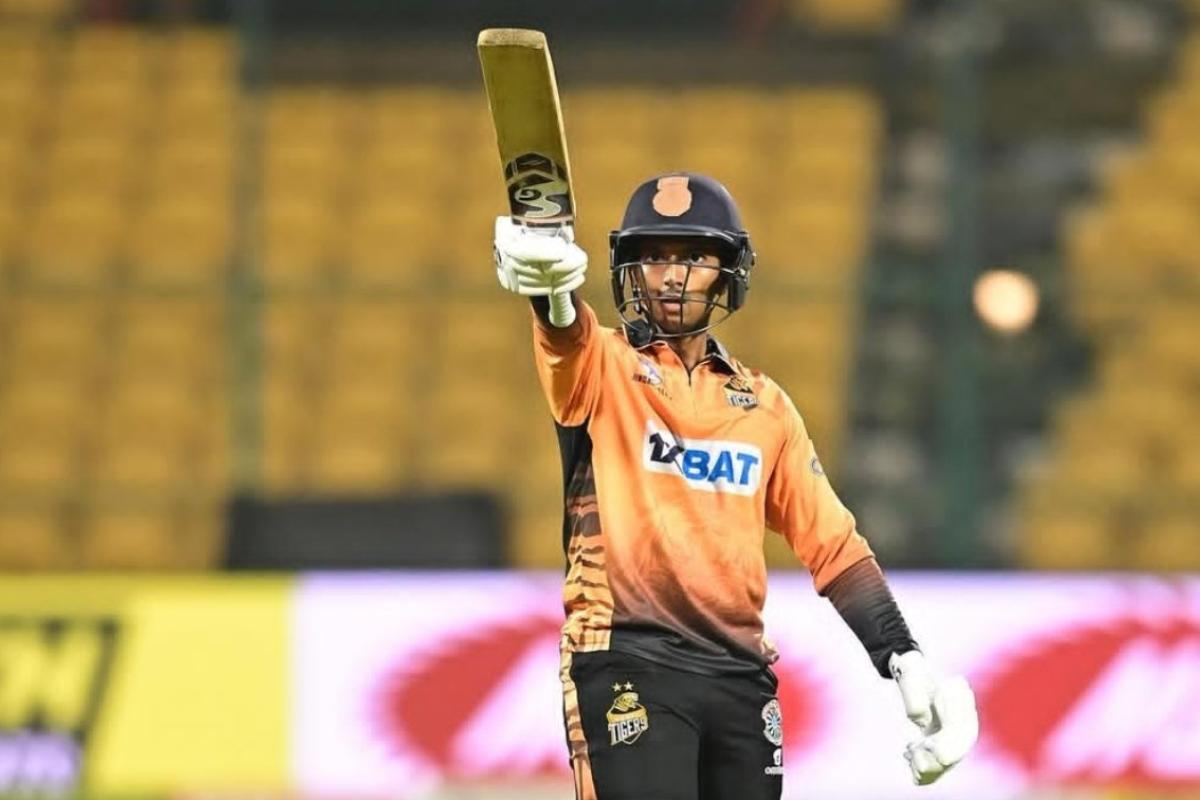 KL Shrijith, who was bought by Mumbai Indians for Rs 30 lakh in the recent IPL auction, hammered 150 off 101 balls with 20 fours and four sixes to help Karnataka scale down 383 with 3.4 overs to spare.