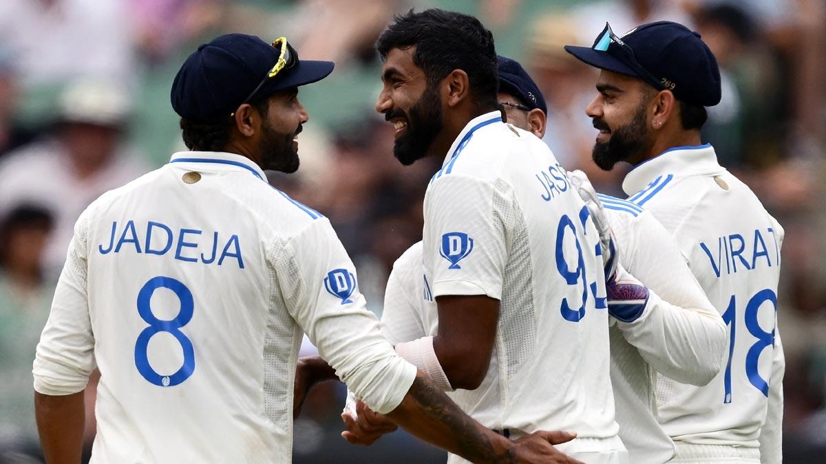 Jasprit Bumrah celebrates the wicket of Travis Head