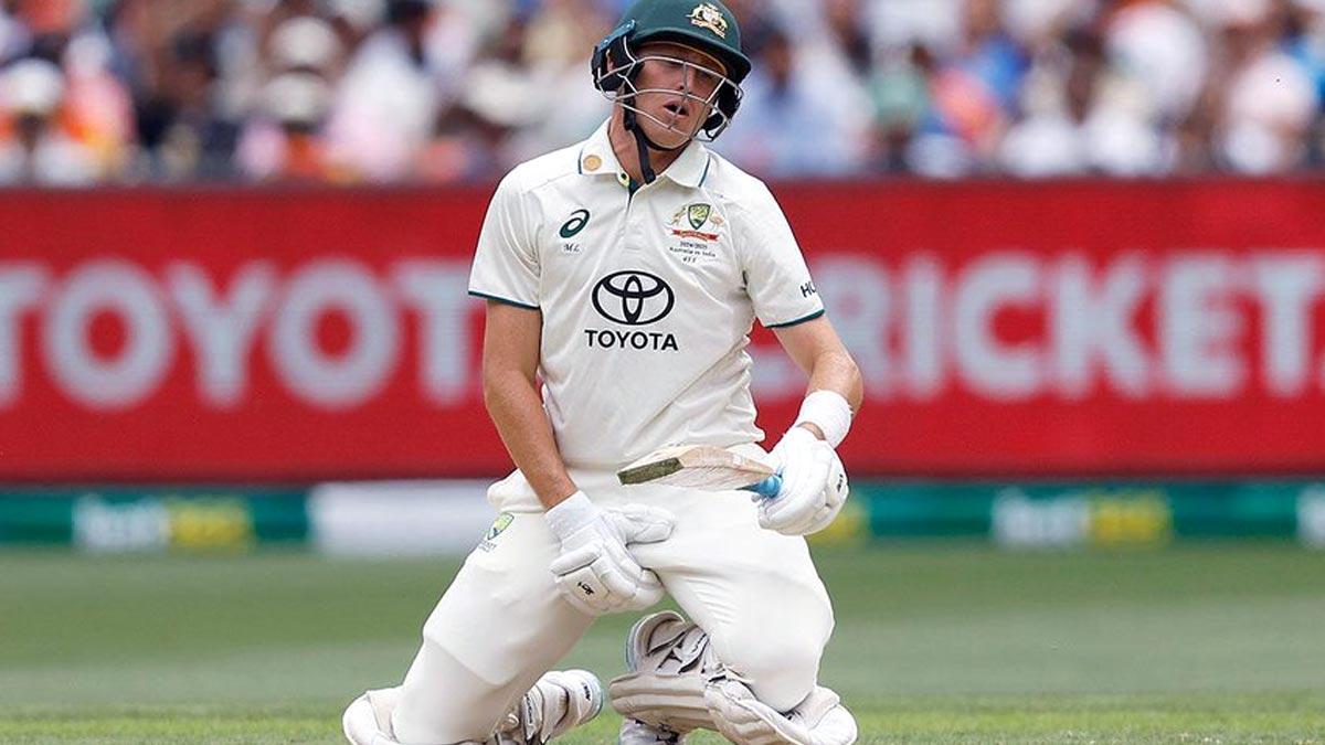 Marnus Labuschagne bats during Day 1