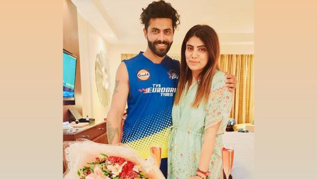 Jadeja with his wife Rivaba. Pic courtesy: Rivaba Jadeja/Instagram