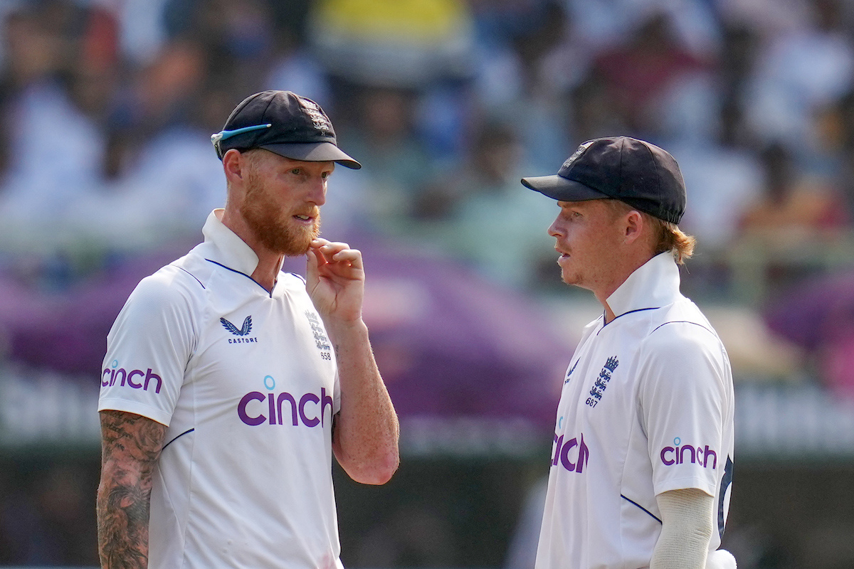  England's captain Ben Stokes and vice-captain Ollie Pope. Pope said England would not mind a rank turner for the 4th Test in Ranchi