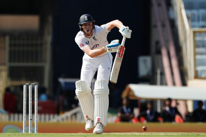 England opener Zak Crawley struggled early on in his innings