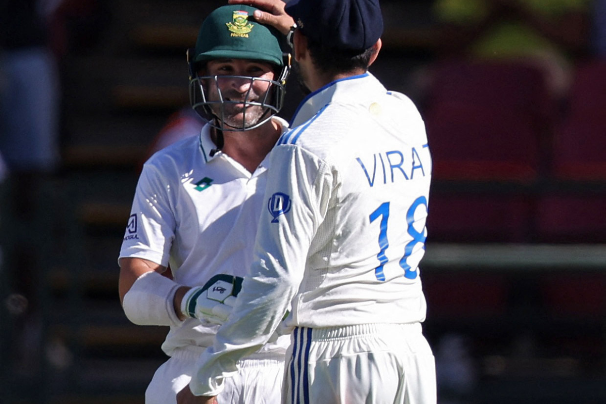 Dean Elgar was given a sweet send-off by Virat Kohli after his dismissal on Wednesday