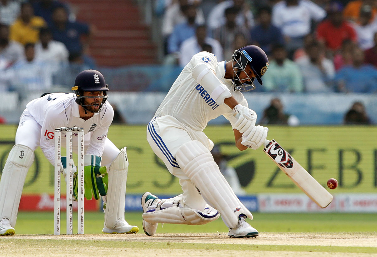 1st Test PIX: Wickets tumble as India seize control