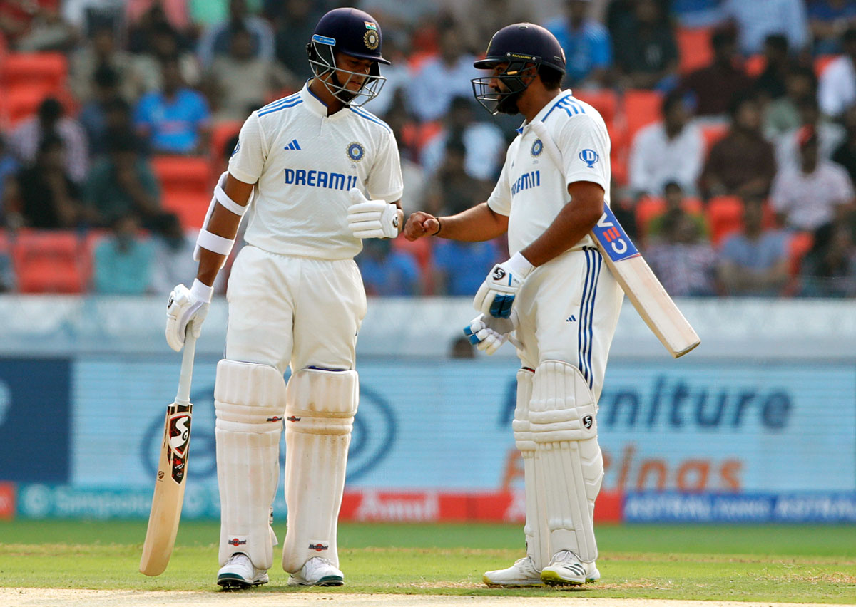 Yashasvi Jaiswal and Rohit Sharma shared an opening stand of 80 runs 
