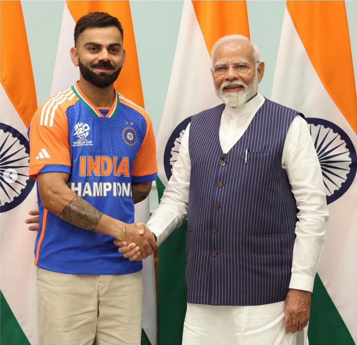 Virat Kohli and Narendra Modi