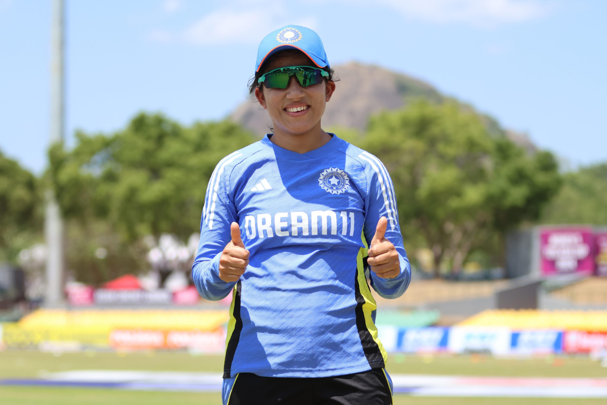 Tanuja Kanwar received her T20I cap ahead of India's Asia Cup match against UAE on Sunday