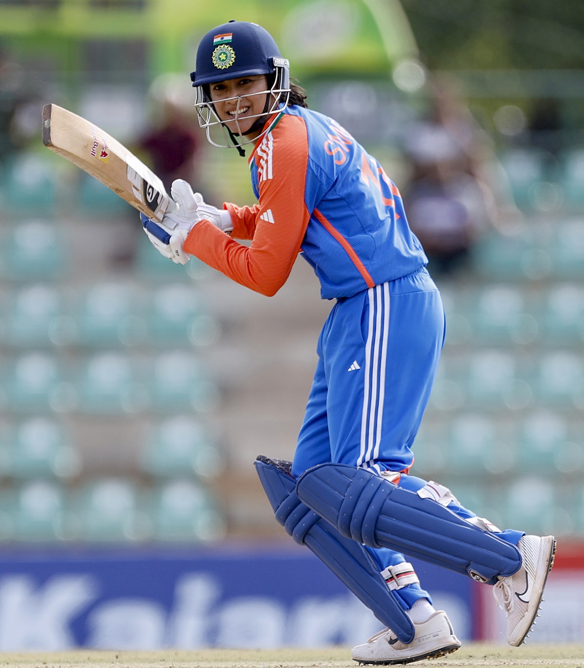 Smriti Mandhana's blazed away to an unbeaten 55 off 39 balls, which included 9 fours and a six.