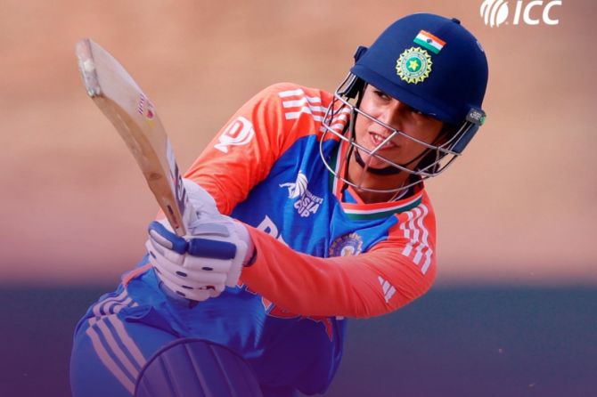 Smriti Mandhana struck a half century to help India enter the Women's Asia Cup final in Dambulla, on Friday