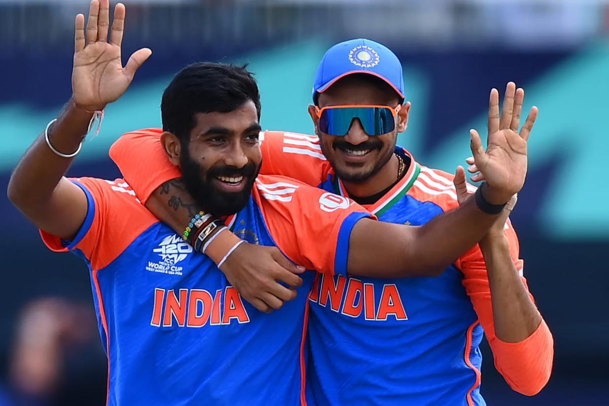 Jasprit Bumrah celebrates the wicket of Mohmmad Rizwan