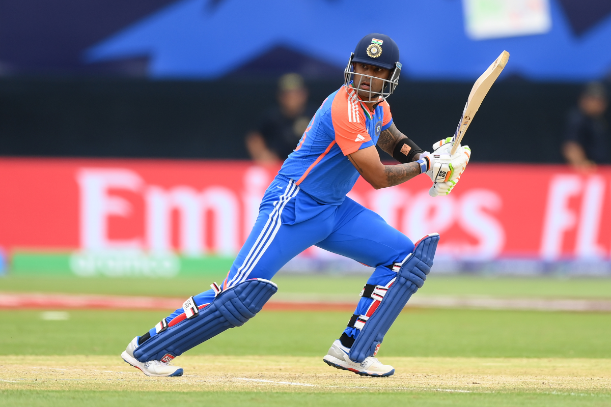  India's Suryakumar Yadav bats en route his unbeaten half-century against USA on Wednesday