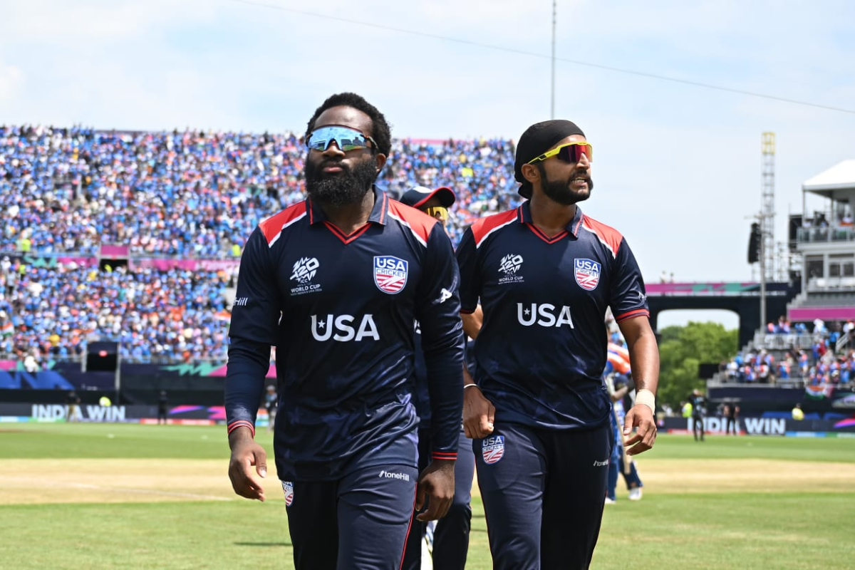 USA's stand-in skipper Aaron Jones with Jasdeep Singh