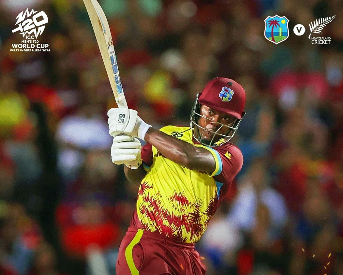 Sherfane Rutherford's maiden T20 World Cup half-century rallied the West Indies after a poor start in the Group C match against New Zealand in Trinidad on Thursday.