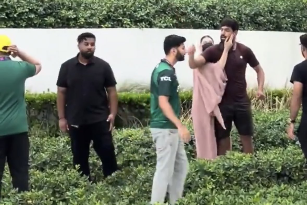 Haris Rauf is seen arguing with a fan in Florida, in a video that has gone viral
