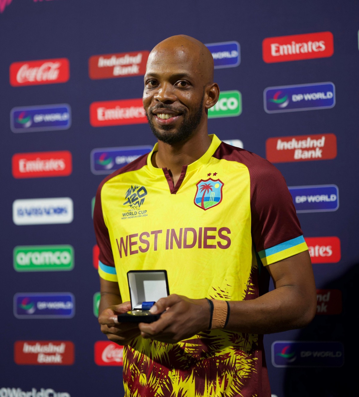 Roston Chase was named Player of the match for his spell of 3 for 19 off his 4 overs