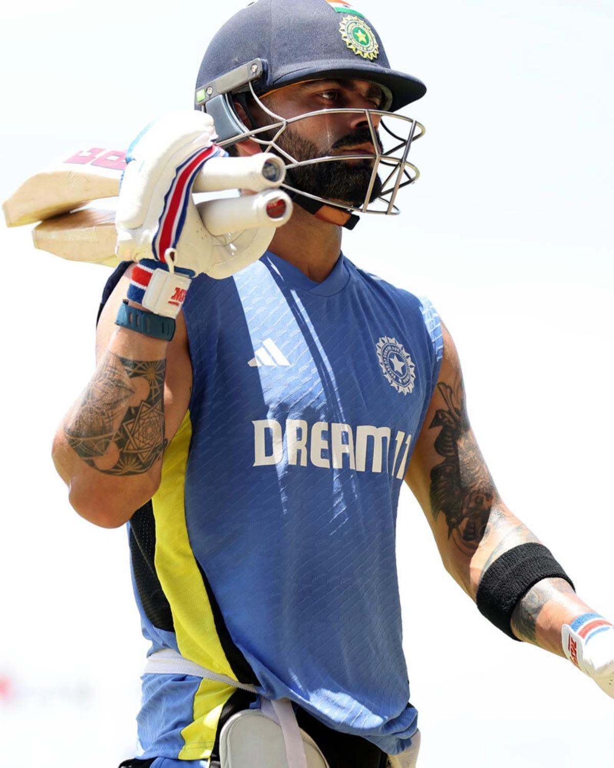 Virat Kohli's determined look stepping into practice