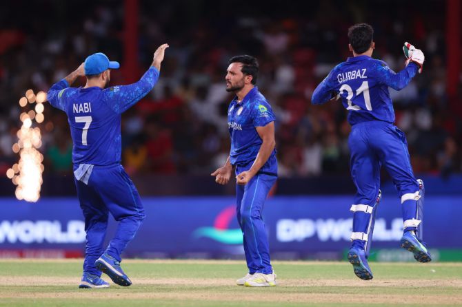 Gulbadin Naib took a four-wicket haul as he helped Afghanistan pull off an upset win over Australia, in Kingstown, St Vincent, on Sunday