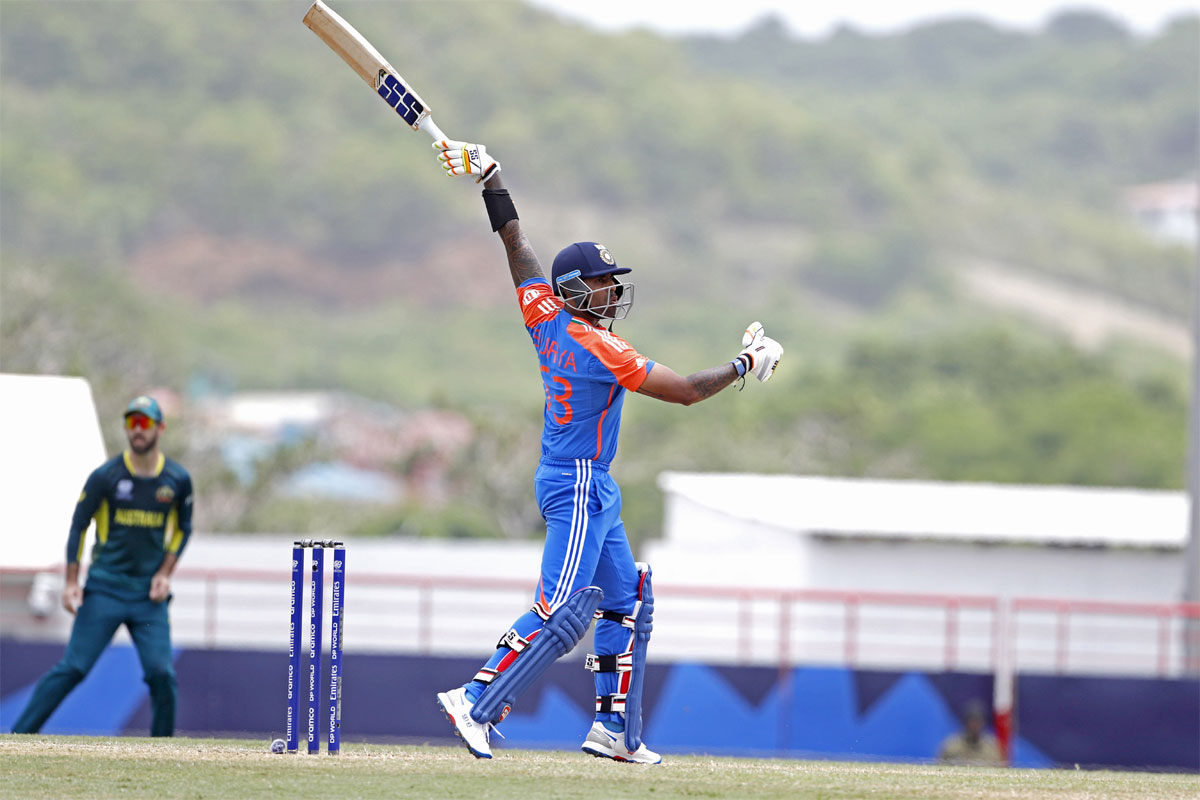 Suryakumar Yadav bats during his 16-ball 31, which included 3 fours and 2 sixes