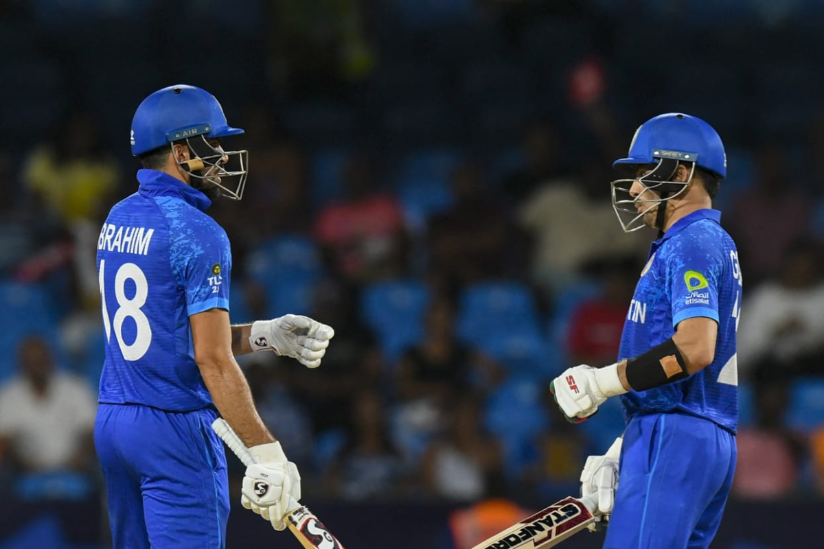 Afghanistan openers Rahmanullah Gurbaz and Ibrahim Zadran during their 50-run partnership