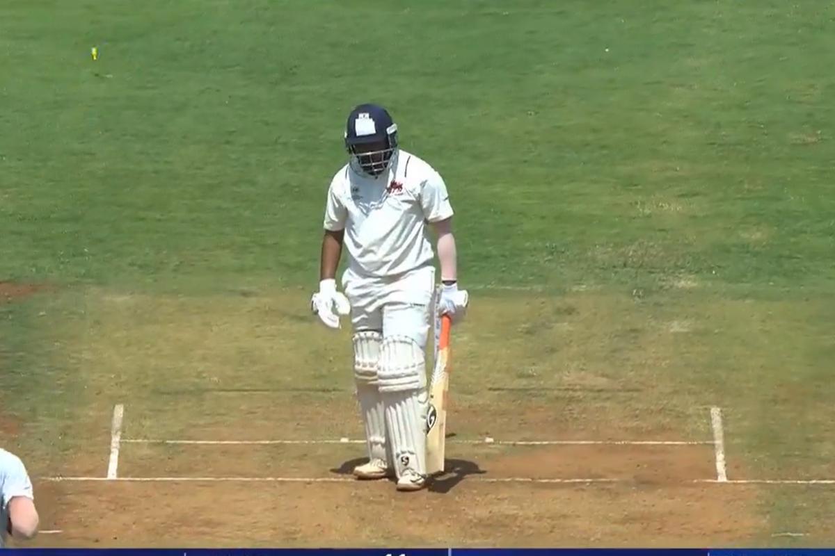 Prithvi Shaw loses is shell shocked as he is clean bowled by a peach by Yash Thakur