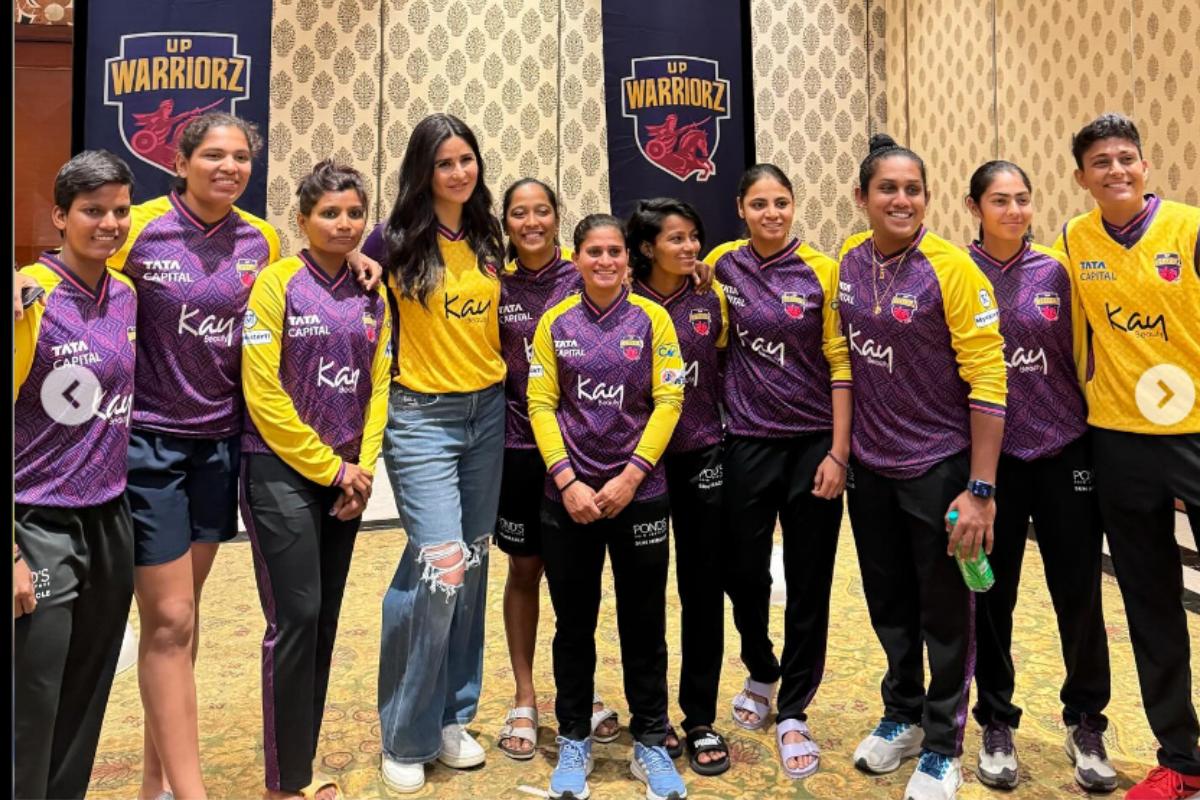 Katrina Kaif with the UP Warriorz team